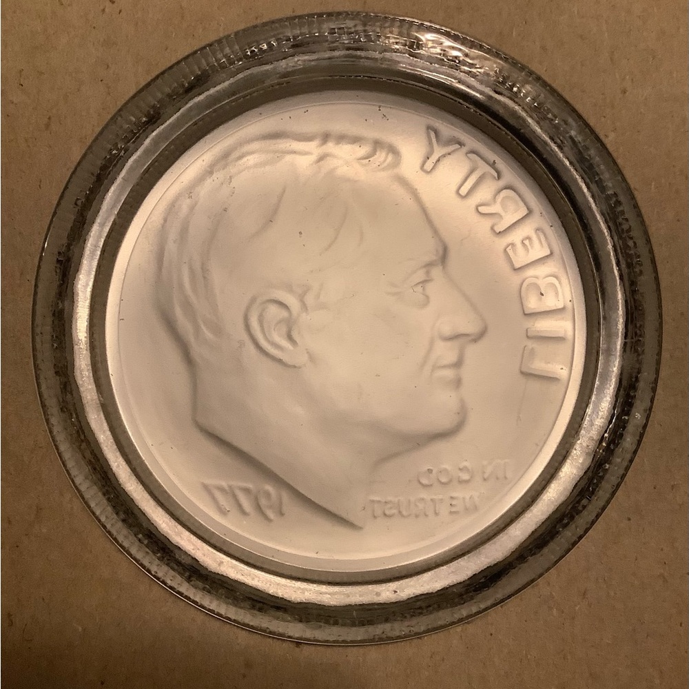 Lenox Frosted Glass Liberty Coin Plate